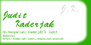 judit kaderjak business card